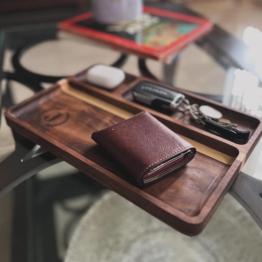 Walnut & Maple Valet Tray