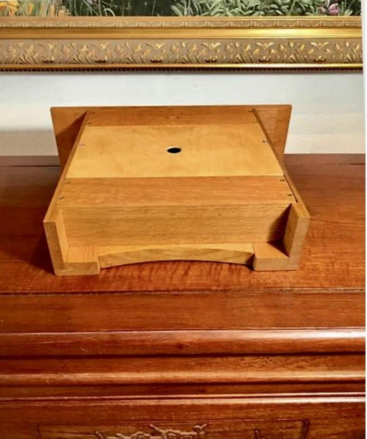 Arts And Crafts Style Clock With Greene And Greene Ebony Plugs