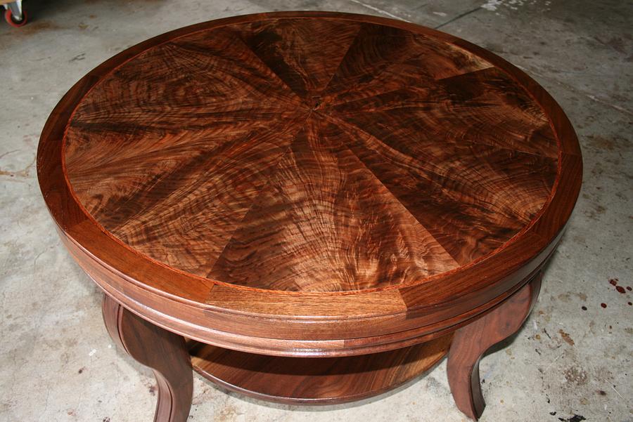 Walnut Starburst Coffee Table