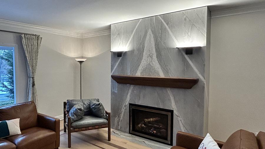 Sculpted Fireplace Mantel