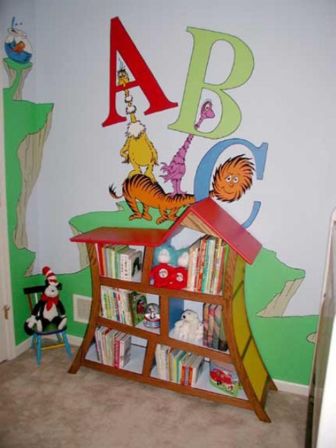 Child's Dr. Seuss Style Bookcase