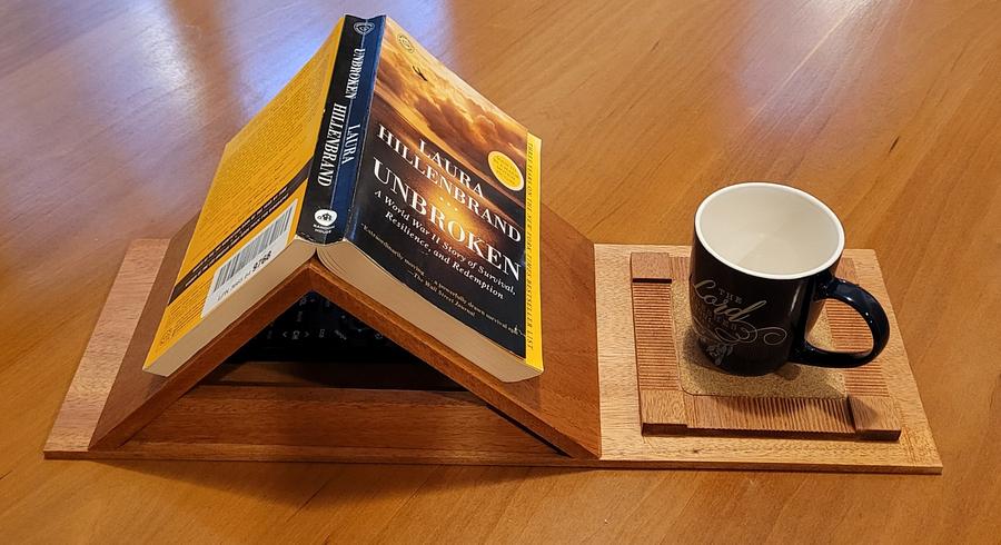 Book and coffee mug stand