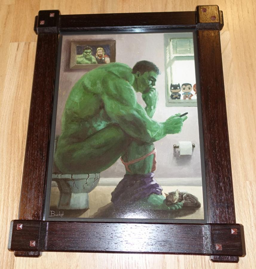 Frame for Poster Print “Hulk Splash” with Custom Joint