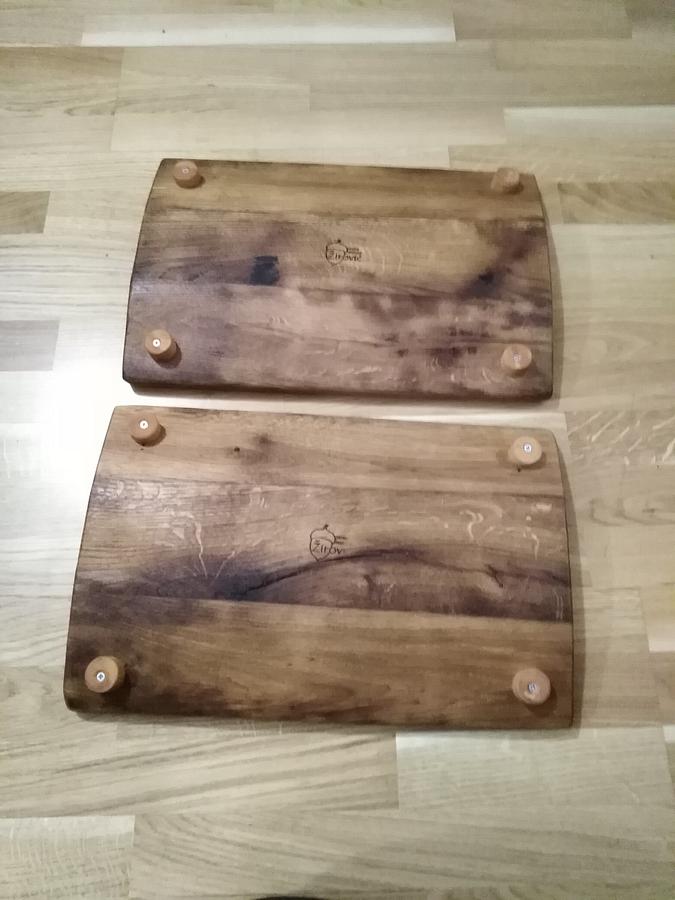 OAK BARREL TRAYS