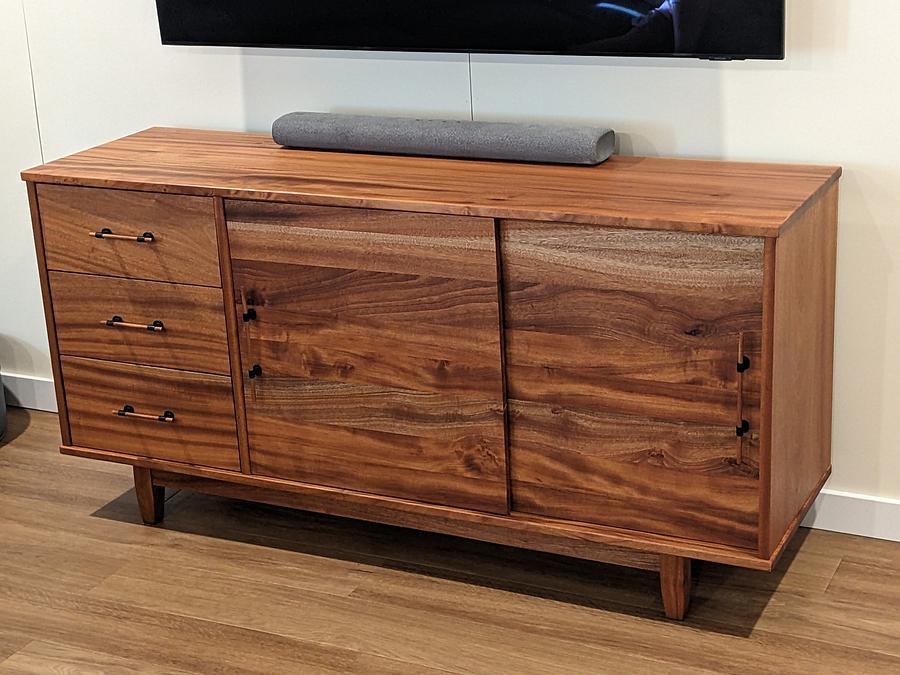 sapele media cabinet