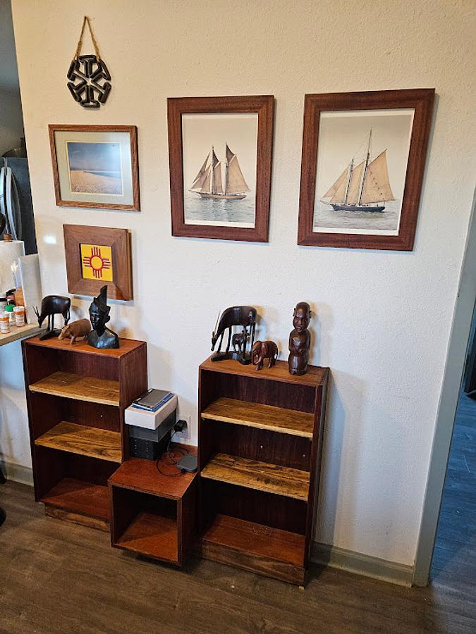 Recycled drawers into Book Shelves