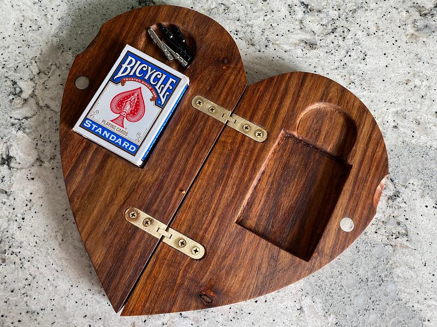 Heart-Shaped Cribbage Board