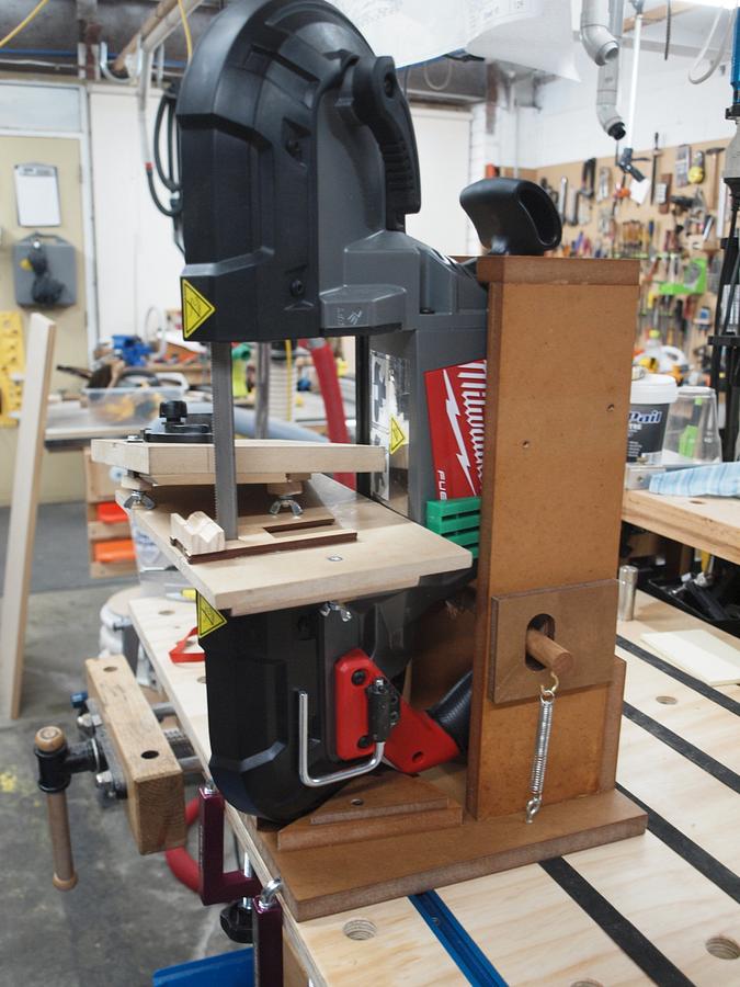 Portable Cordless Bandsaw Jig.
