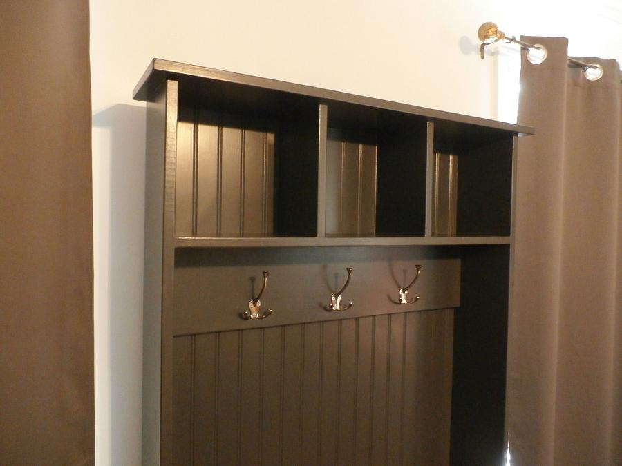 Entry way coat and shoe tree cabinet