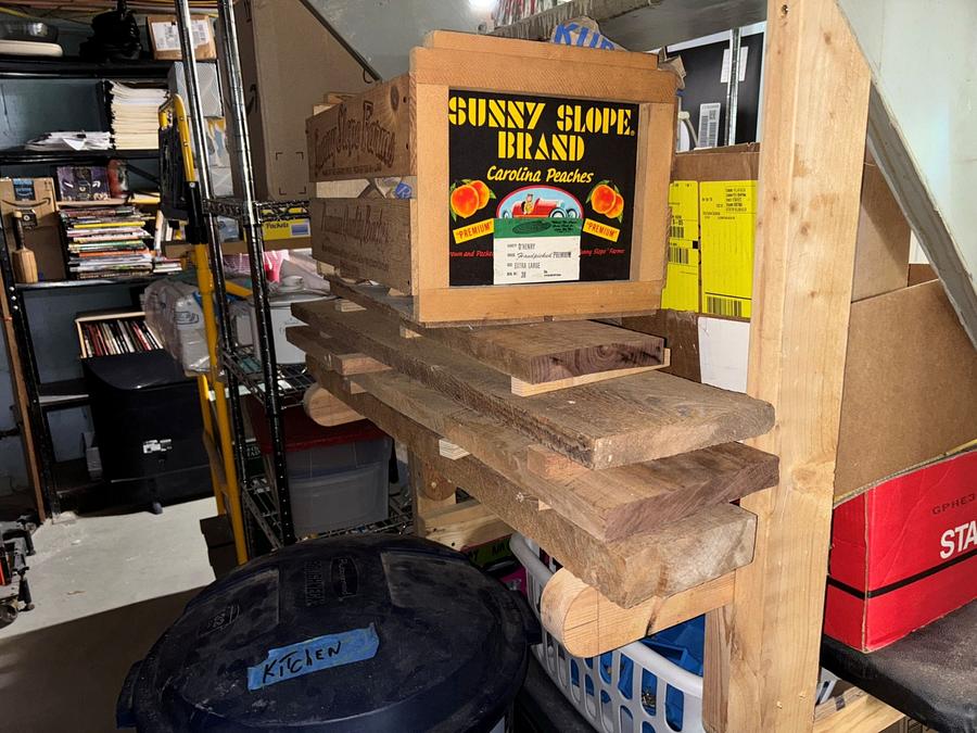Indoor lumber rack