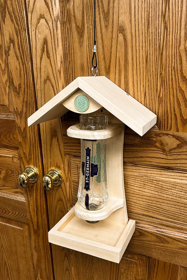 St. Germain Bottle Bird Feeder