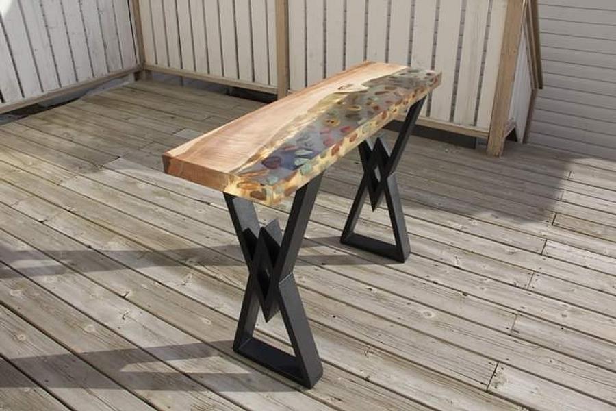 River Rock Console Table