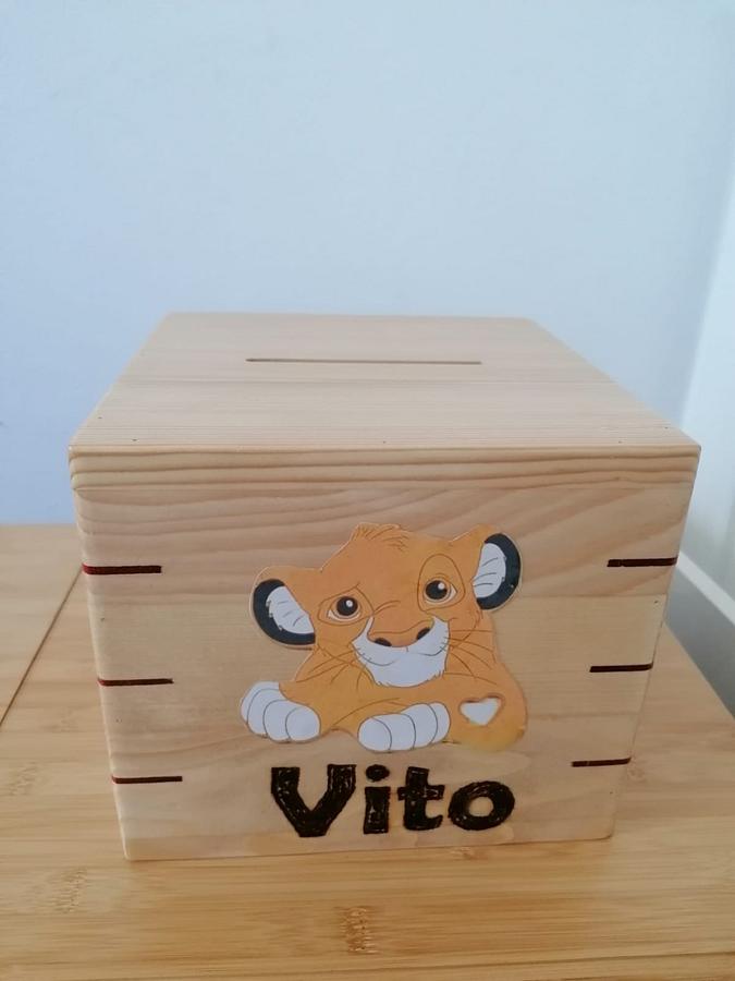 WOODEN ''PIGGY'' BOX / WOODEN VAULT