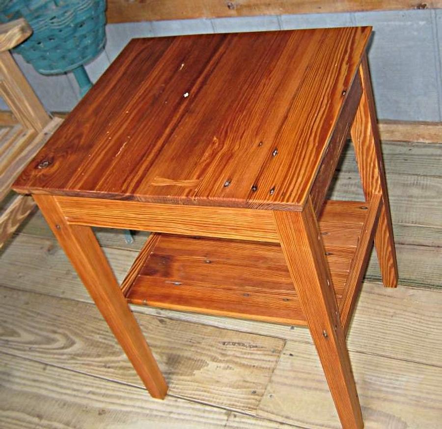 Heart Pine side table