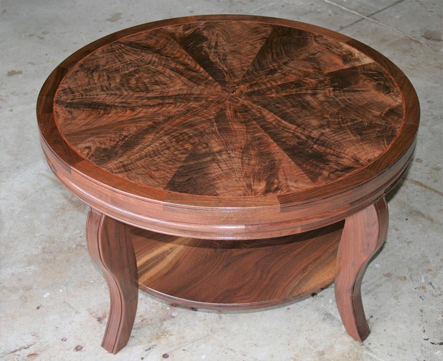 Walnut Starburst Coffee Table