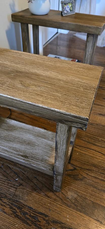 End Tables made from reclaimed lumber