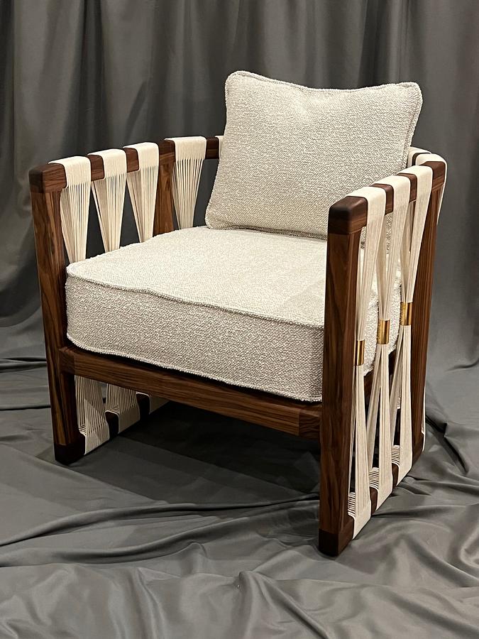 Walnut lounge chairs