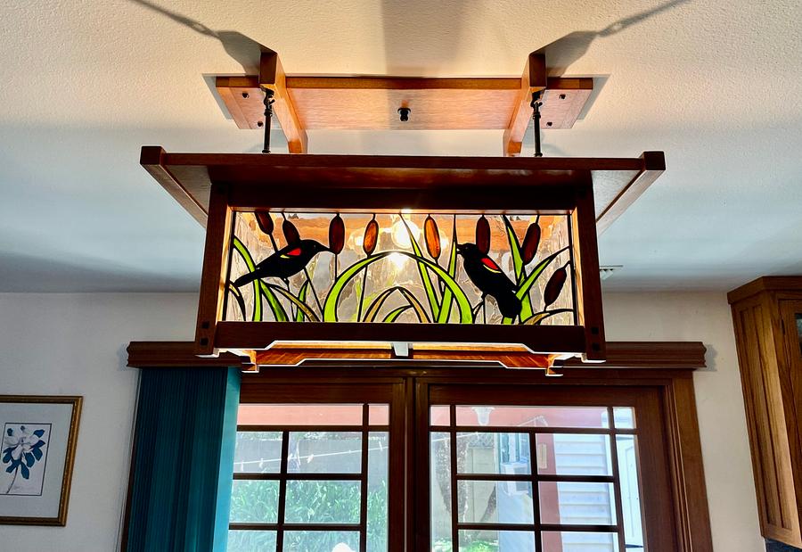 Greene and Greene Style Ceiling Light 