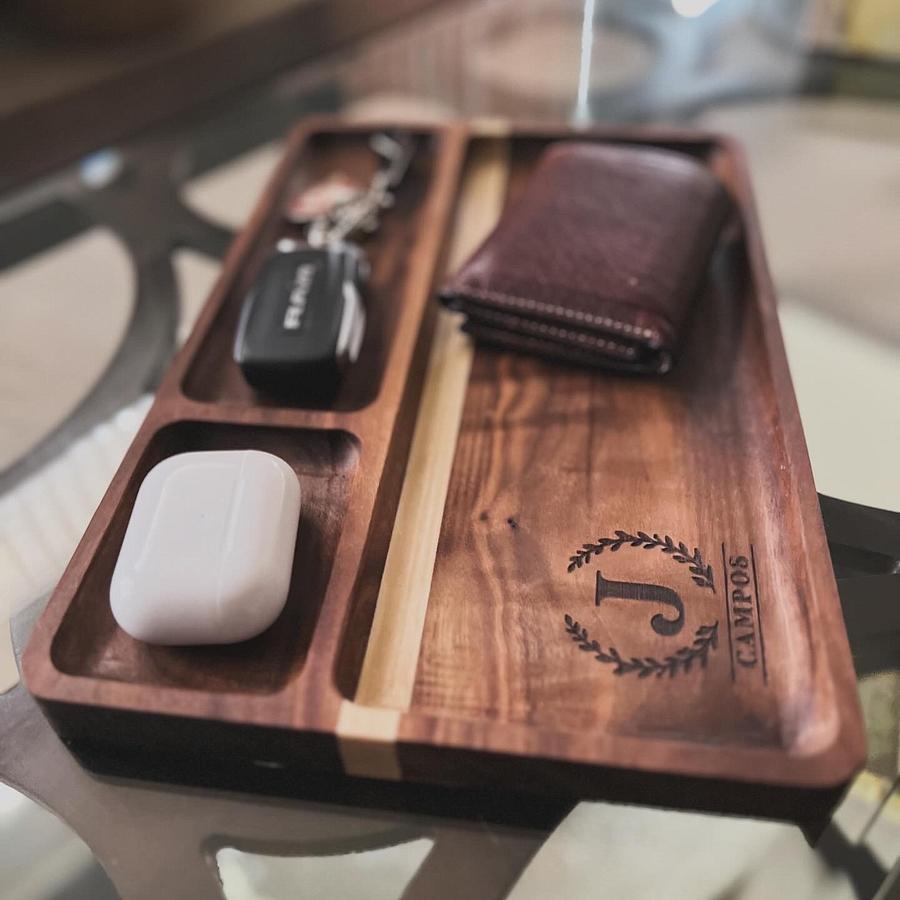 Walnut & Maple Valet Tray