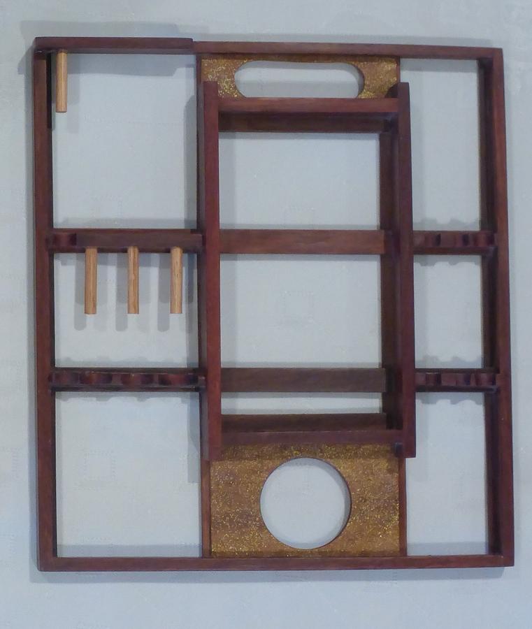 Japanese Writing Box - Suzuribako with katamigawari pattern