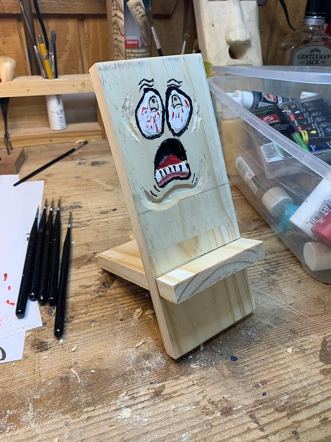 Phone Stand made from petrified wood