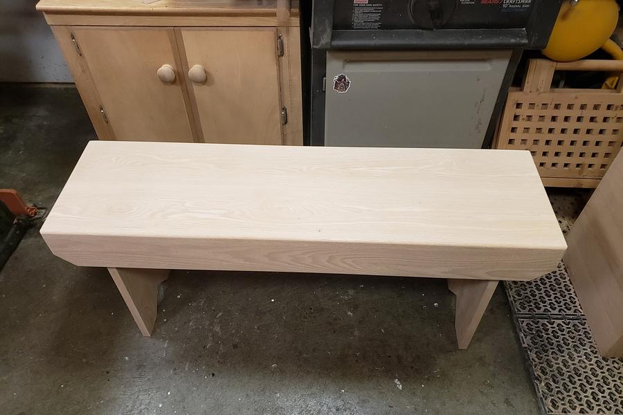 Custom entryway bench