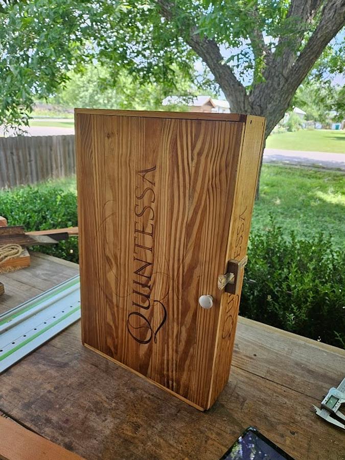Wine box turned into something else.