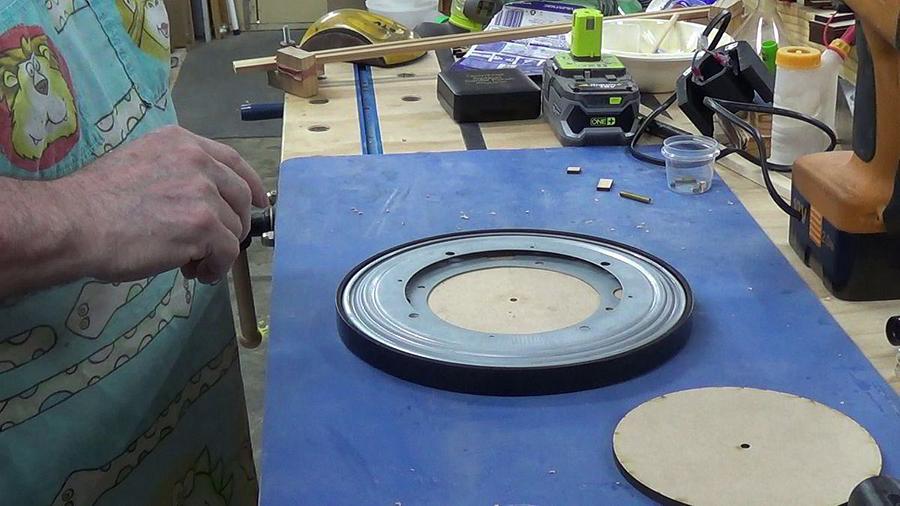 “Bread Board” Display Box mounted on a lazy susan.