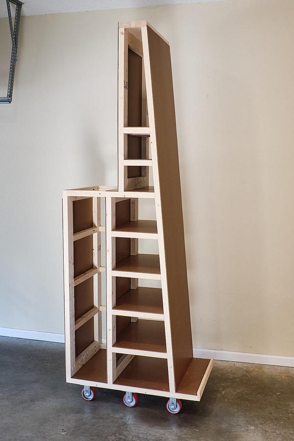 Scrap Lumber Rack for a Tricky Room