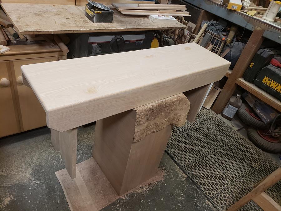 Custom entryway bench