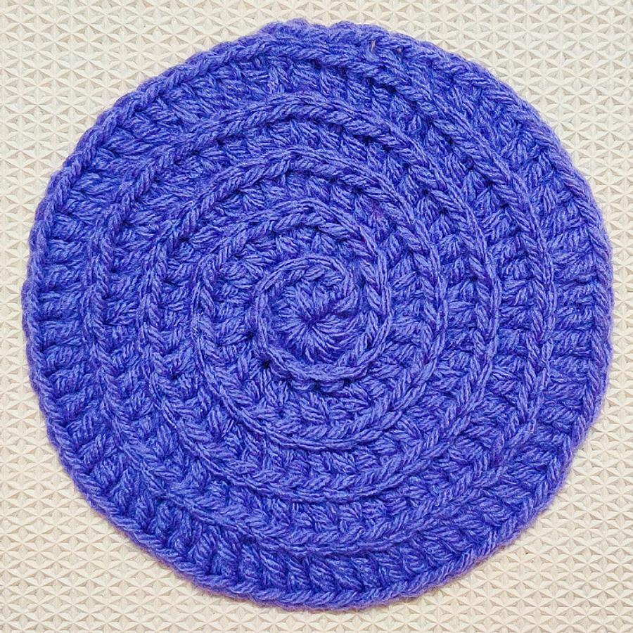 Crochet Seamless Spiral Circle With Raised Ridges