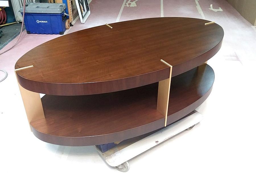 2 Tiered Oval Coffee Table