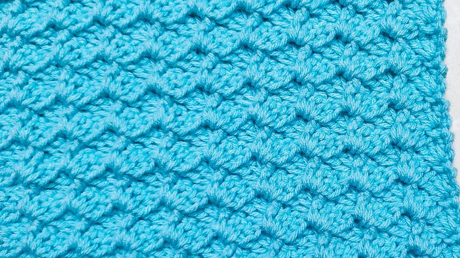 Simple Textured Groove Crochet Blanket Pattern