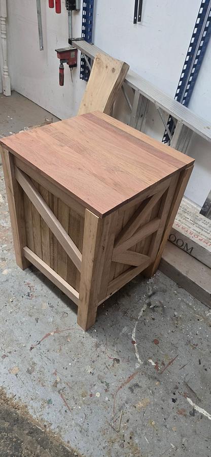 Night stand made from oak flooring