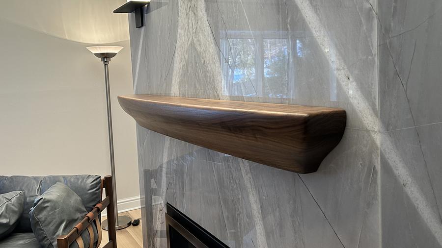 Sculpted Fireplace Mantel