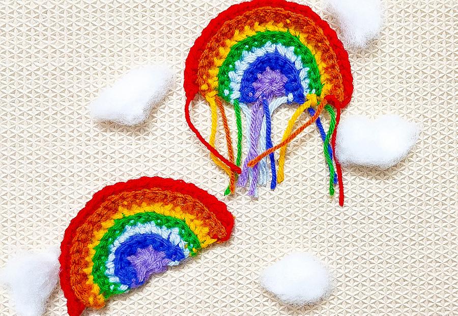 How To Make a Super Easy Crochet Rainbow Applique