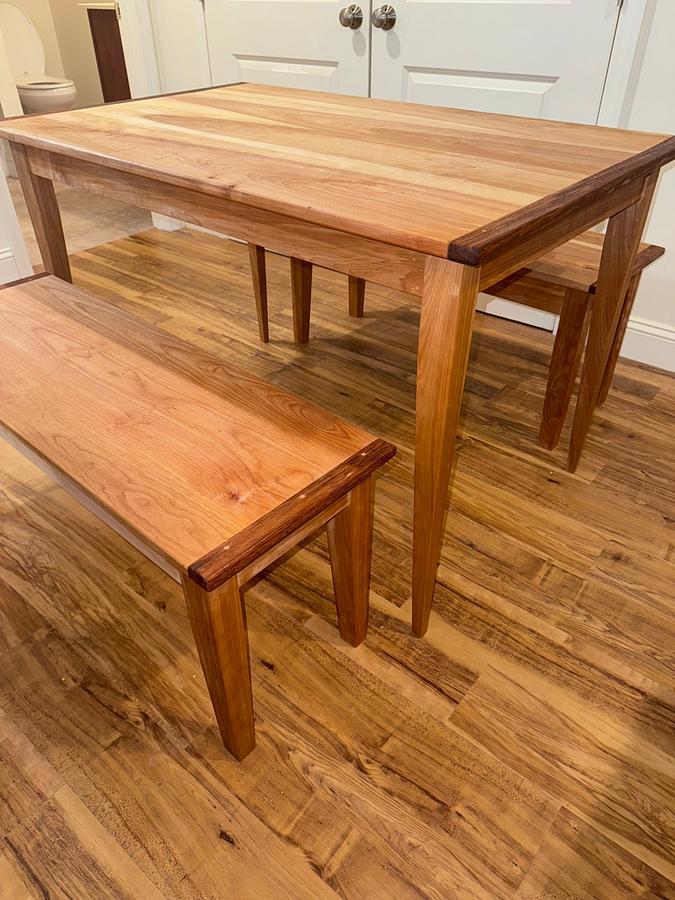 Small Farmer's Dining Table and Benches