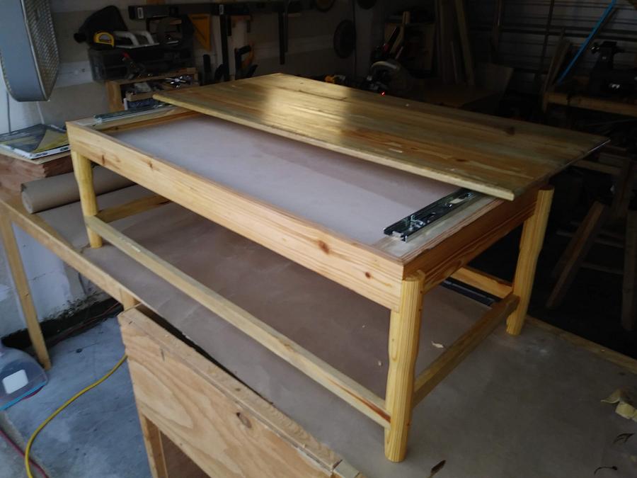 Sliding Top Coffee Table 