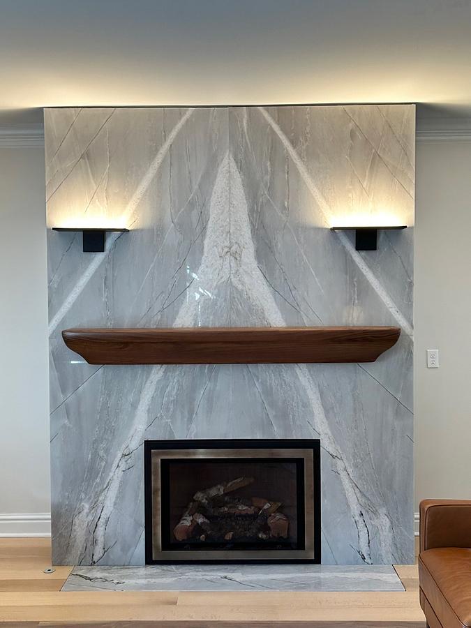 Sculpted Fireplace Mantel