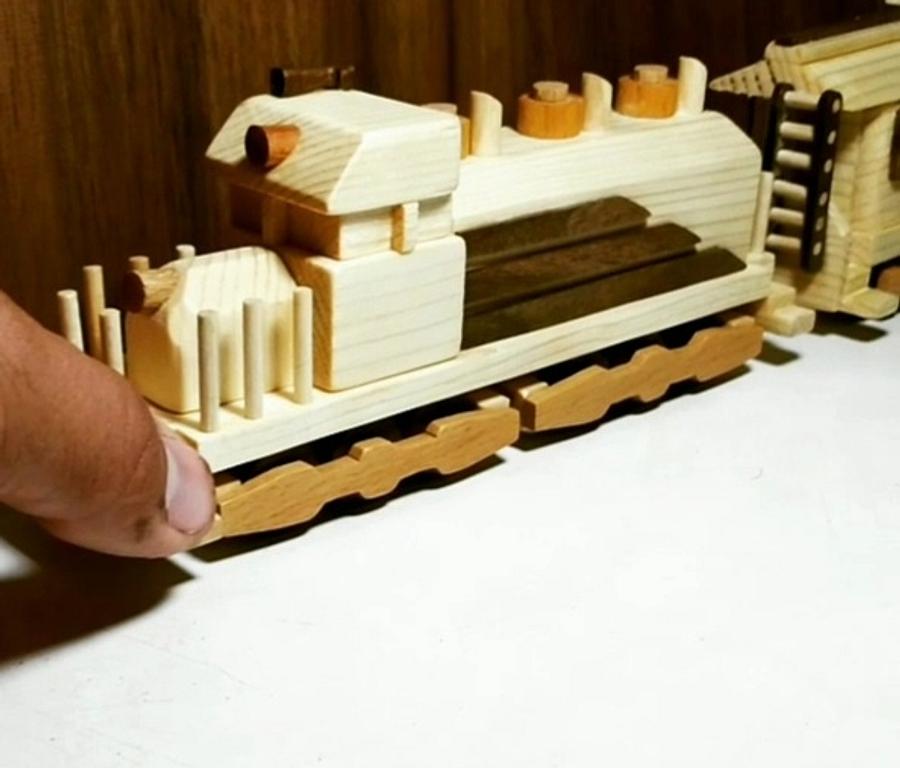 Santa Fe Wooden Train