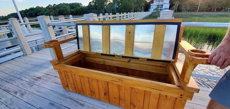 Outdoor Dock Bench with Storage