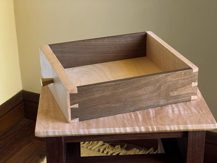 Side Table with Half Blind and Through Dovetails