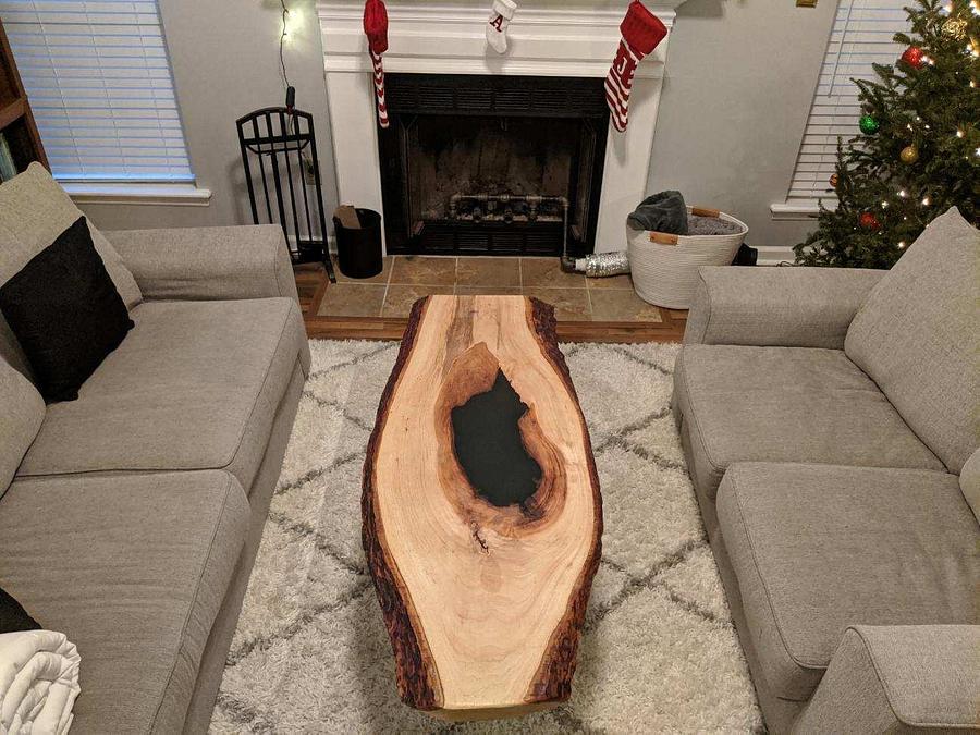 Pecan and Resin Coffee Table