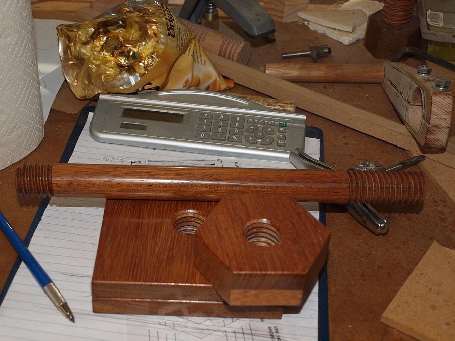 Vertical Paper Towel Holder (wooden threads).