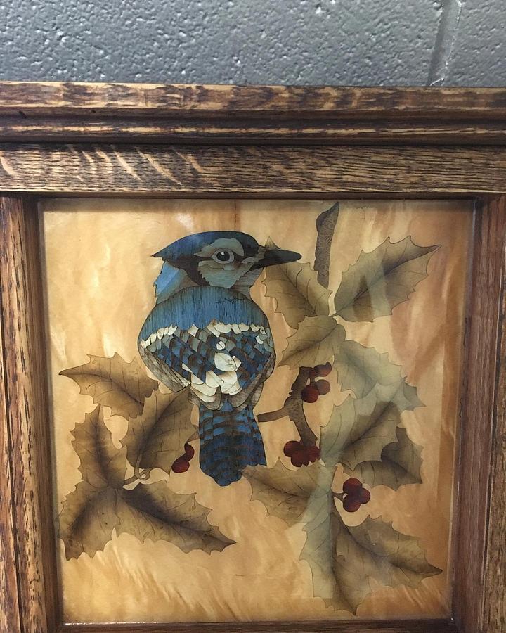 Marquetry Blue Jay "window".