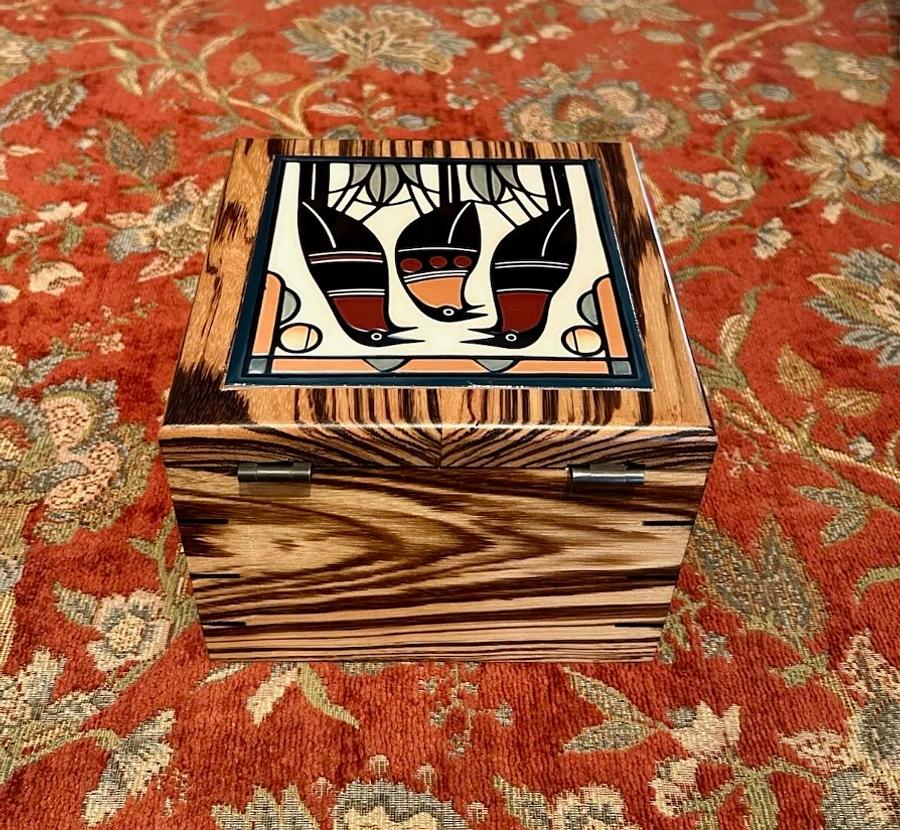 The Bird Tile Top Keepsake Box
