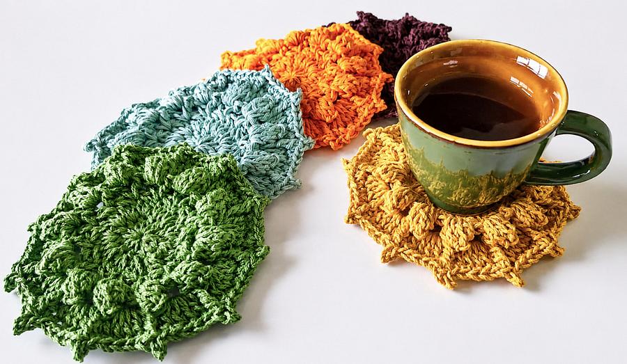 Easy Autumn Crochet Coasters for Fall Table Decor