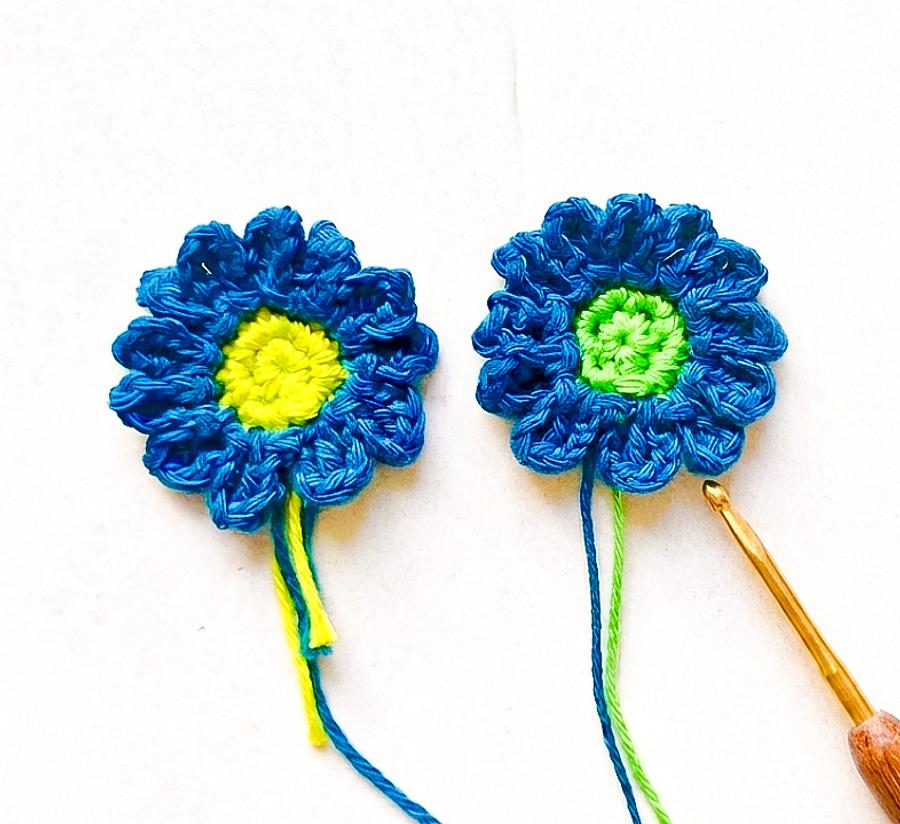 Quick Crochet Flower Applique The Ultimate Scrap Yarn Buster