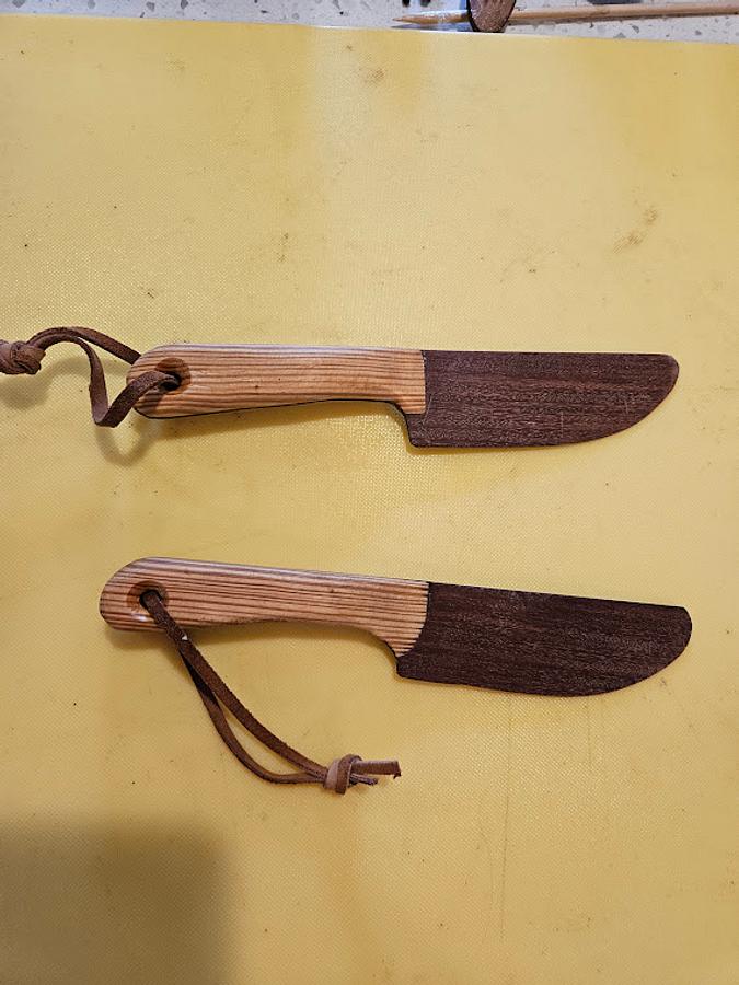 Loaf of Bread + Butter Knives.