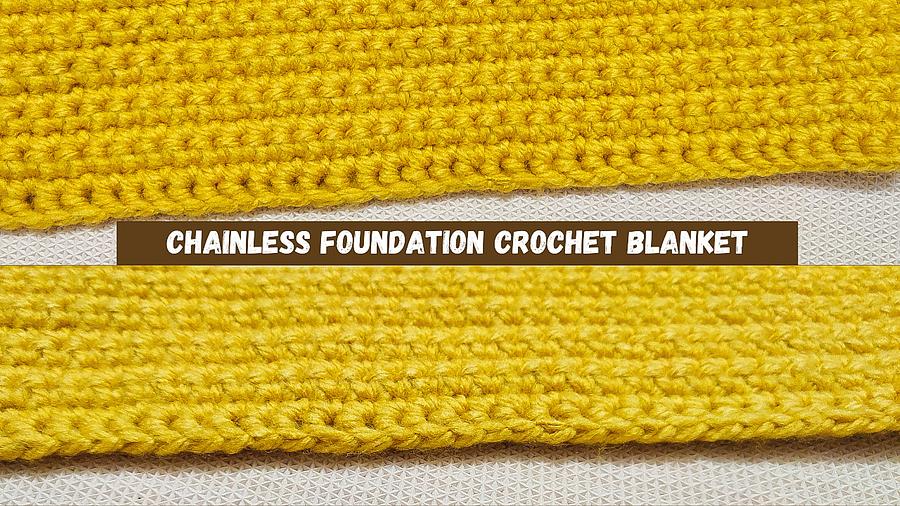 Chainless Foundation Crochet Blanket with Single Crochets